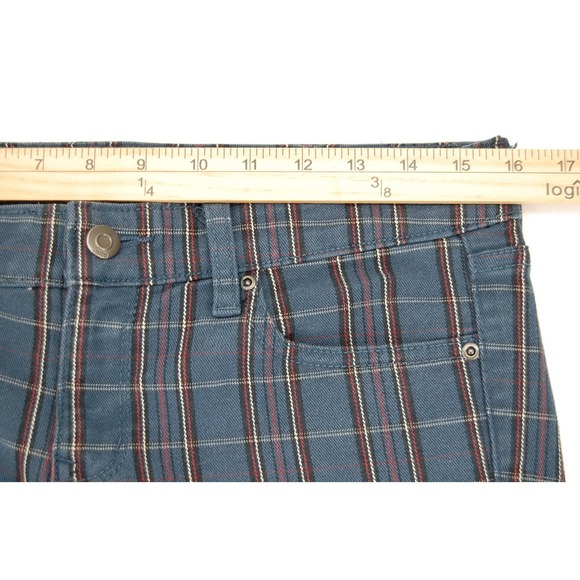 Gap 1969 Always Skinny Jeans Womens 27/4R Blue Plaid Stretch Pants Medium Rise - Picture 9 of 14